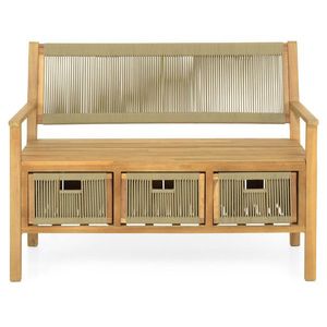 Bancheta cu spatiu de depozitare pentru exterior Anvers, 110x54x85 cm, lemn acacia, natur imagine