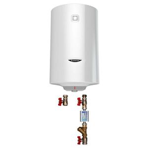 Pachet Boiler termoelectric Ariston PRO1 R 80 VTS 1.8K, 1800W, serpentina pe partea stanga, supapa siguranta si kit de montaj inclus imagine