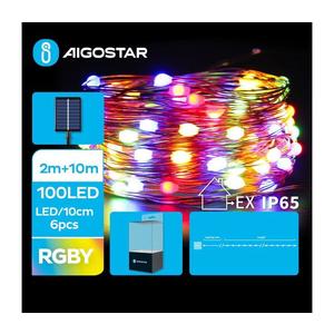 Instalație LED solară de Crăciun 100xLED/8 funcții 12m IP65 multicolor imagine