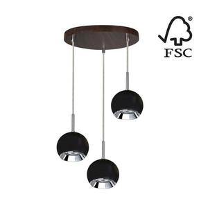 Lustră LED pe cablu 5143376R BALL WOOD 3xGU10/5W/230V imagine