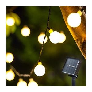 Lanț LED solar decorativ Brilagi BUBBLE 50xLED/8 funcții 7m IP65 alb cald imagine