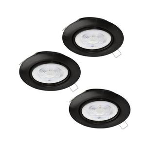 SET 3x corp de iluminat LED pentru baie Eglo 901758 FAVAZZINA 1xGU10/4W/230V IP44 negru imagine