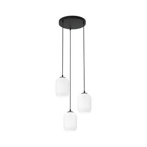 Lustră pe cablu VERDI 3xE27/15W/230V d. 30 cm negru/alb imagine