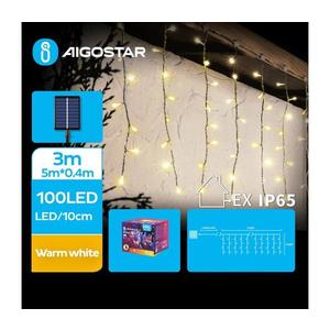 Instalație LED solară de Crăciun 100xLED/8 funcții 8x0, 4m IP65 alb cald imagine