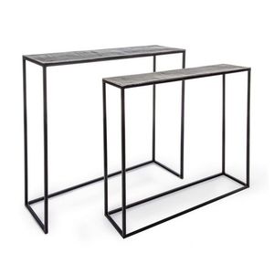 Set 2 console Tahir, Bizzotto, 100x29x82 cm, aluminiu/otel imagine