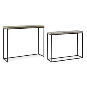 Set 2 console Amira, Bizzotto, 99x29x85 cm, otel/aluminiu imagine