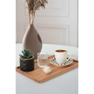 Set cesti de cafea, Keramika, 275KRM1925, Ceramica , 6x6x6 cm, 110 ml, Alb/Negru imagine