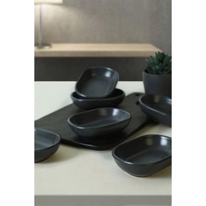 Set boluri pentru aperitive, Keramika, 275KRM2137, Ceramica , Nu absoarbe apa, Gri inchis imagine