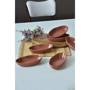 Set boluri pentru aperitive, Keramika, 275KRM2188, Ceramica , Nu absoarbe apa, Maro imagine