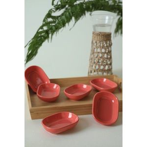 Set boluri pentru aperitive, Keramika, 275KRM2140, Ceramica , Nu absoarbe apa, Roz imagine