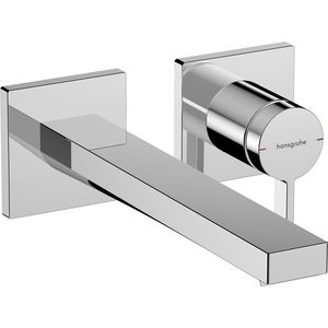 Baterie lavoar Hansgrohe Tecturis E din 2 elemente de perete pipa 22.5cm crom imagine