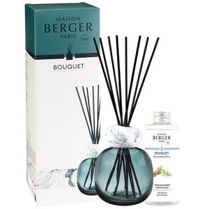 Difuzor parfum camera Maison Berger Mineral Bleu-Blanc cu parfum Pure White Tea 180ml imagine