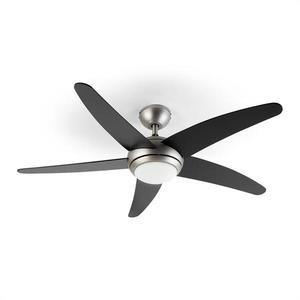 Klarstein Bolero, ventilator de tavan 2 în 1, 134 cm, lumină, 55 W, telecomandă, negru imagine