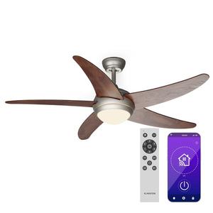 Klarstein Bolero 2 în 1, ventilator de tavan, Ø 132 cm, lumină 55 W, telecomandă, control prin aplicație, funcționare în două direcții imagine