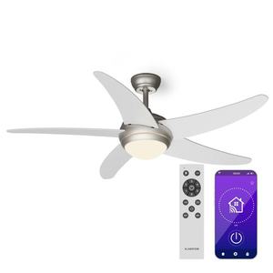 Klarstein Bolero 2 în 1, ventilator de tavan, Ø 132 cm, lumină 55 W, telecomandă, control prin aplicație, funcționare în două direcții imagine