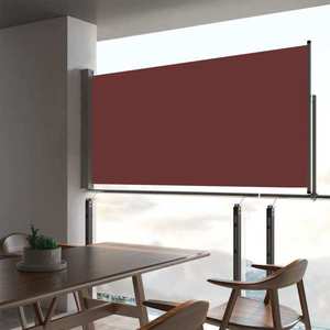 vidaXL Copertină laterală retractabilă de terasă, gri, 80 x 300 cm imagine