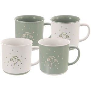 Orion Set de căni ceramice verzui 4 buc, 0, 5 l imagine