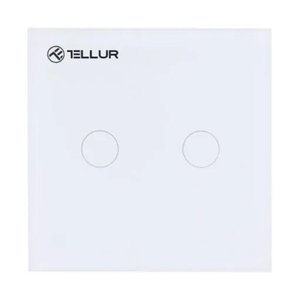 Întrerupător Tellur WiFi Smart dublu, 1800 W, 10 A., alb imagine