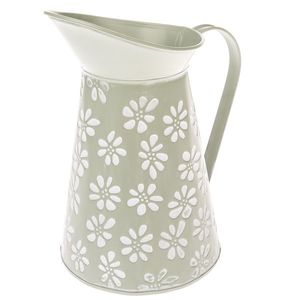 Carafă pentru flori, din metal, Farisa verde, 19 x 22 x 14 cm imagine