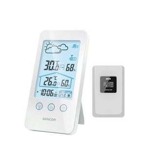 Stație meteo Sencor SWS 3000 W, cu senzorwireless, alb imagine