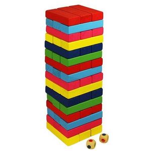 Turn Jenga Wood Toys, din lemn, colorat imagine