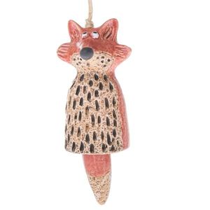 Clopot suspendat din ceramică Fox, 6, 7 x 12, 3 x6, 4 cm imagine