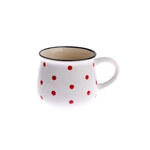 Cană din ceramică Dots 230 ml, albă , alb, 230 ml imagine