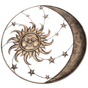 Decorațiune de perete din metal Sun left, diam. 75 cm imagine