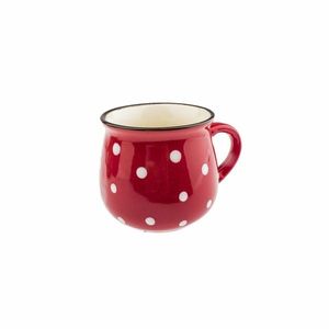 Cană ceramică Dots 75 ml, roșu, roșu, 75 ml imagine