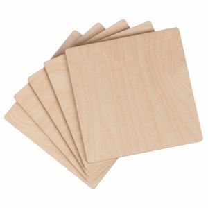 Set creativ plăcuțe din lemn Sixtol CREATIVE WOOD SET 5, 10 x 10 cm imagine