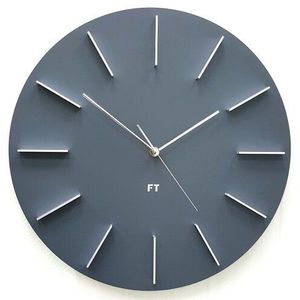 Ceas de perete design Future Time FT2010GY Round grey, diametru 40 cm imagine