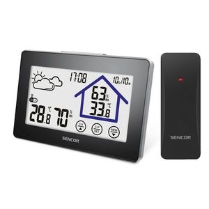 Stație meteo Sencor SWS 2999 cu senzor wireless, negru imagine