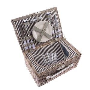 Coș de picnic din răchită pentru 2 persoane cutermobox , 42 x 28 x 20 cm, 3, 25 kg imagine