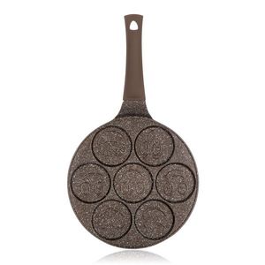 Tigaie pentru clătite Banquet cu suprafață antiaderentă, Granite Brown Smile, 26 cm imagine