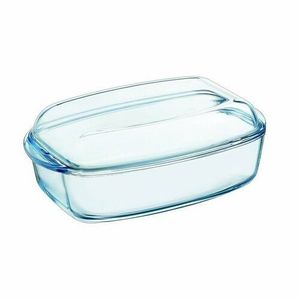 Vas de copt din sticlă Pyrex cu capac, 4, 5 l imagine