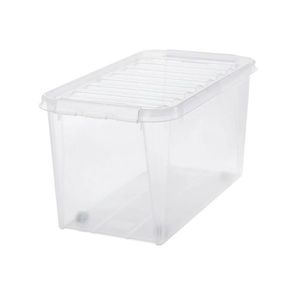 Cutie de depozitare cu cleme albe șiroți SmartStore Classic, 70 l, 70 l imagine