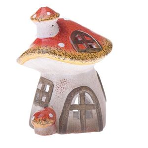 Suport de lumânări din ceramică Casa Toadstool, 13, 2 x 16, 3 x 13 cm imagine