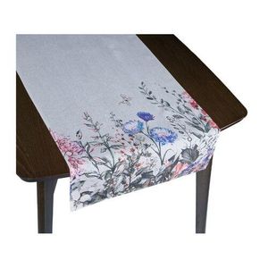 Traversă de masă Bellatex Flori de pajiște gri , 40 x 135 cm imagine