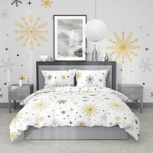 Lenjerie de pat din bumbac Stanex Magic White, 140 x 220 cm, 70 x 90 cm imagine