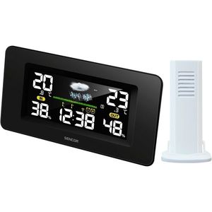 Stație meteo Sencor SWS 5270 cu senzor wireless, negru imagine