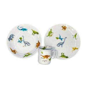 Thun 3 piese set de luat masa pentru copiiDinosaurs imagine