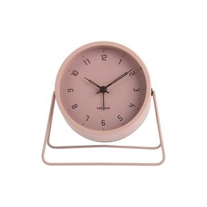 Ceas cu alarmă Karlsson 5952PI de design 13 cm, roz imagine