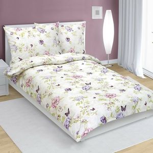 Bellatex Lenjerie de pat din bumbac Meadow violet, 140 x 200 cm, 70 x 90 cm imagine