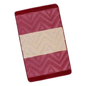 Bellatex Covor de baie Bany Chevron burgundy, 60 x100 cm imagine