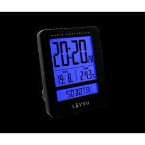 Ceas deșteptător digital Lavvu Duo Black LAR0021, 9, 2 cm, negru imagine