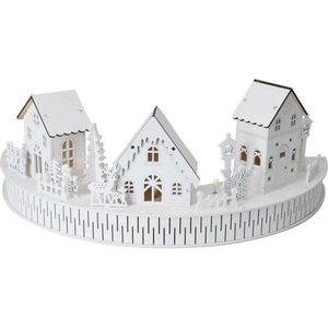 Decorațiune cu LED Winter Town alb, 10x LED, 40 cm, 2x AA imagine