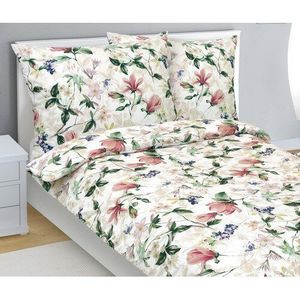 Lenjerie de pat din bumbac Bellatex Magnolia roz , 140 x 200 cm, 70 x 90 cm imagine