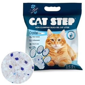 Gunoi pentru pisici cu gel de siliciu Cat StepCrystal Blue 6, 68 kg, 15, 2 l imagine