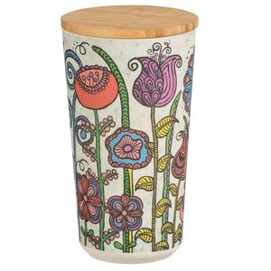 Doză Wenko Flowers, cu capac din bambus, 950 ml imagine