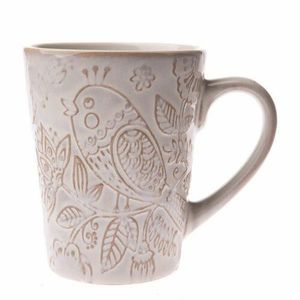 Cană din ceramică Bird, 316 ml, albă imagine